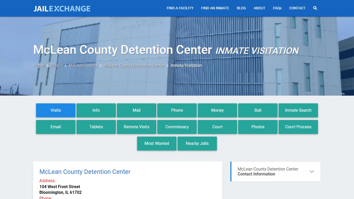 Inmate Visitation - McLean County Detention Center, IL - Jail Exchange
